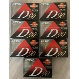 TDK D90 High Output Blank Audio Cassette Tapes IECI / TYPE I - Japan Lot Of 7